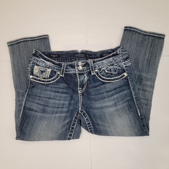 Vigoss The New York Capri Vintage Wash Embellished Flap Pocket Size 3/4 **** - Picture 6 of 13